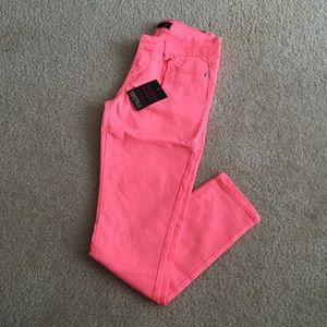 Forever 21 Bright Coral Jeans