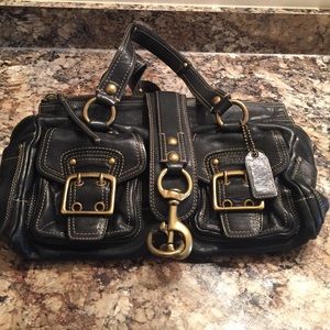 SALE Coach Legacy Black Leather Satchel