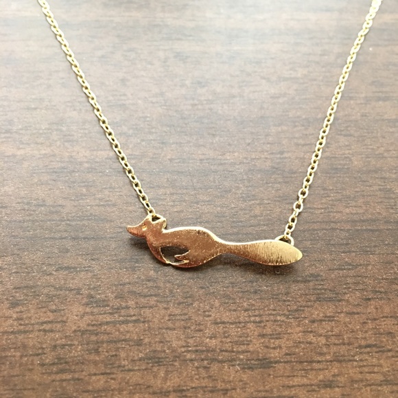 ModCloth Jewelry - Little Golden Fox Animal Necklace Cute Adorable