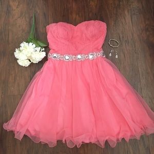 Coral prom dress