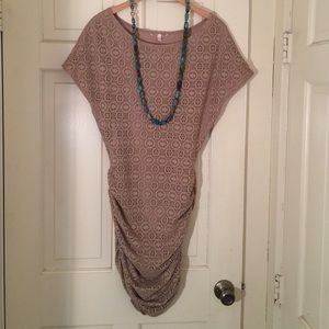 Victoria's Secret crochet knit dress tan xs