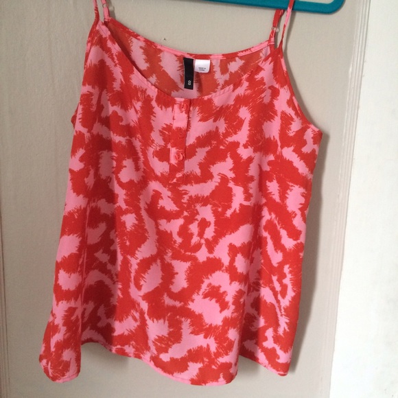 H&M Tops - H&M Pink and Orange Silky Tank