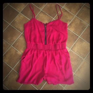 Hot pink romper
