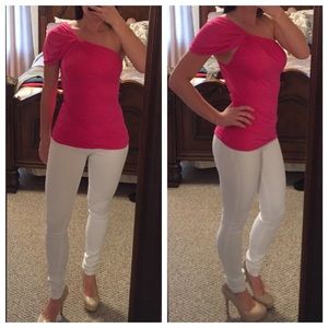 Bebe one shoulder top