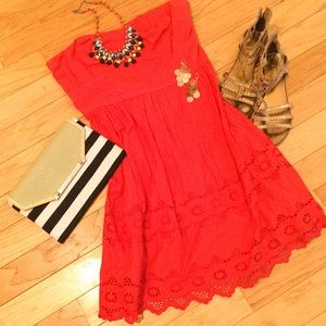 ☀️🌴🍊AE American Eagle Strapless Sundress Size 12