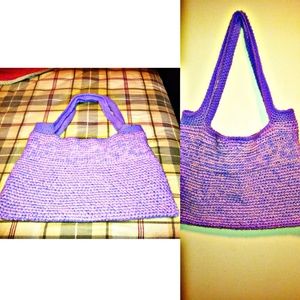 PURPLE HANDMADE crochet bag