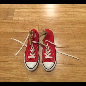Red high top converse