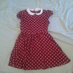 Collared fit and flare dress