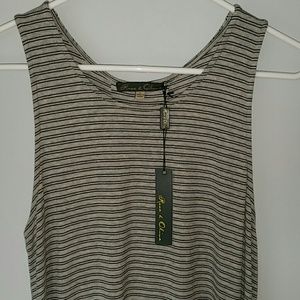 Rose & Olive stripe hi-lo tank