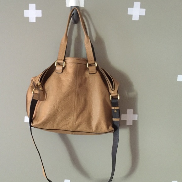 TAN LEATHER GAP MESSENGER BAG