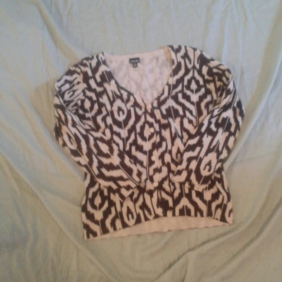 White and Brown cardigan