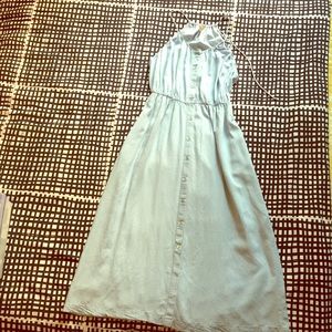 Prettiest ever soft blue denim button down dress