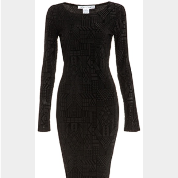 Geometric Velvet Midi Dress