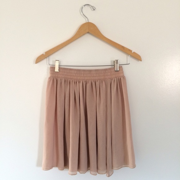 Nude American Apparel chiffon skirt