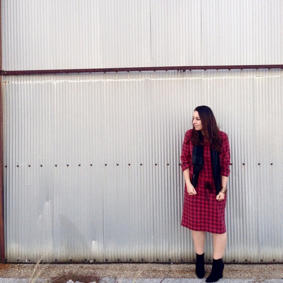 GAP Red Plaid Dress