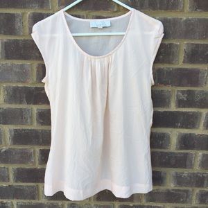 Light Pink Ann Taylor LOFT Blouse small