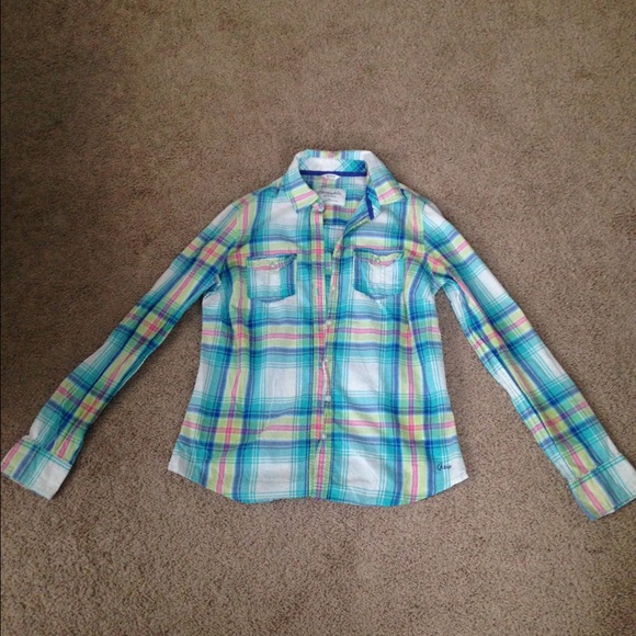 Aeropostale plaid long sleeve button up shirt