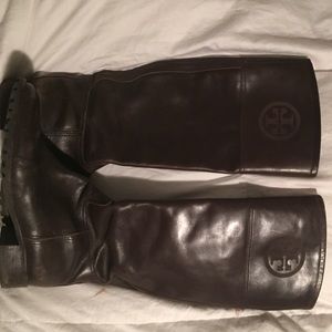Tory burch brown riding boots
