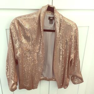 Totally Glam - Rose Gold Sequined Blazer!