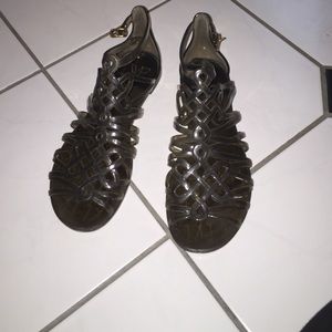 Diane Von Furstenberg jelly sandal smoke grey SZ 9