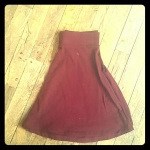 Burgundy Miniskirt