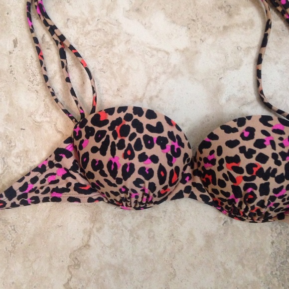 Leopard push-up swim top!