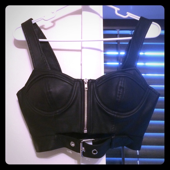 ❌❌❌ SOLD!!!!!! ❌❌❌Black "Leather" Bustier