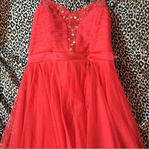 Homecoming dress high low pink - Picture 1 of 4