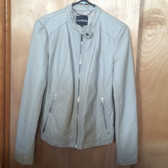 Express Tan Leather Jacket