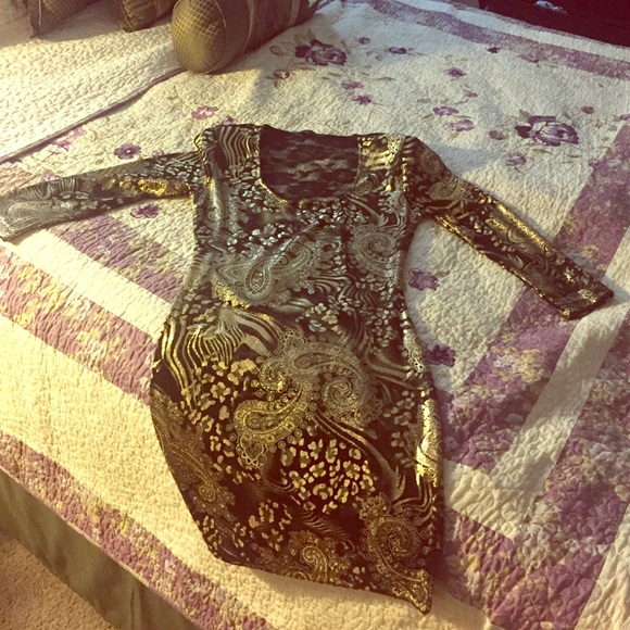 Party Dress! Black and Gold!!