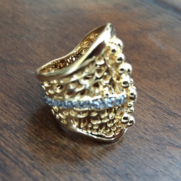 SALE🔥Coral Reef 14k Gold & precious stones ring - Picture 2 of 8