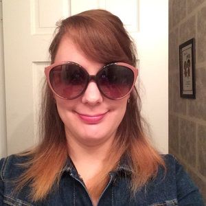 Micheal Kors Rose colored Mykonos style sunglasses