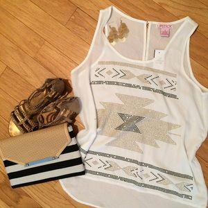 NWT Dress ⬆️ or ⬇️! Sheer Tank- Lipstick Sz Medium