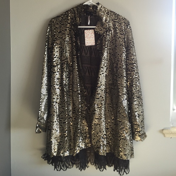 Free People Sequin Jacket