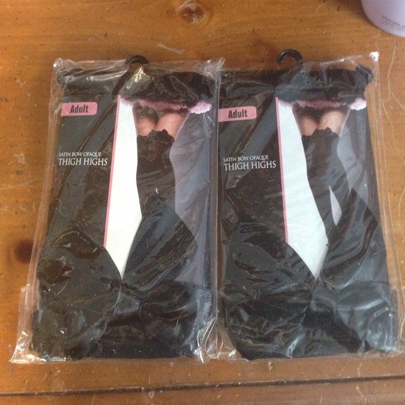 Satin thigh highs, never worn - Picture 2 of 2