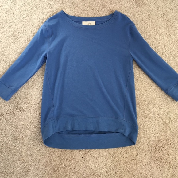 Blue 3/4 Sleeve LOFT Shirt