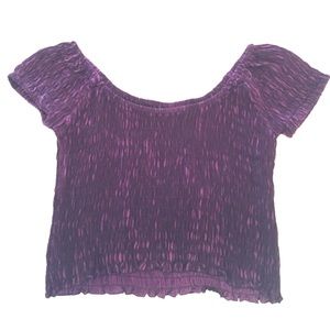 Purple scrunchy hippie top