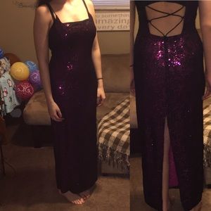 Sparkly Open Back Corset Dress