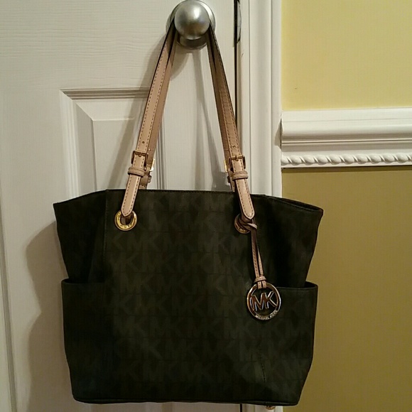 Michael kors monogram brown tote