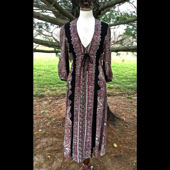 Free People black drapy Azaelea Maxi Dress NWOT XS - Picture 2 of 4