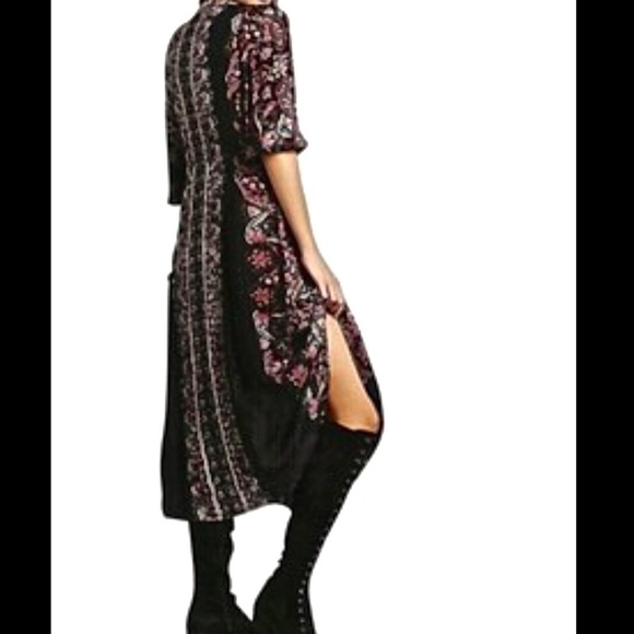 Free People black drapy Azaelea Maxi Dress NWOT XS - Picture 3 of 4