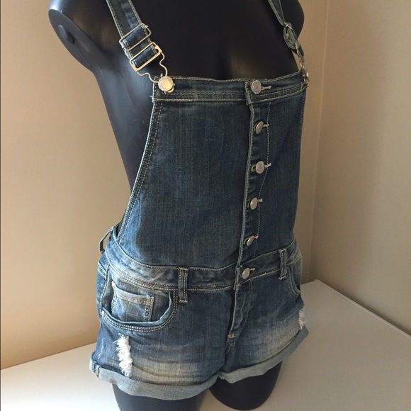 💋HP💋Distressed Overall Shorts