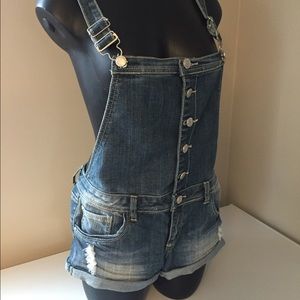 💋HP💋Distressed Overall Shorts
