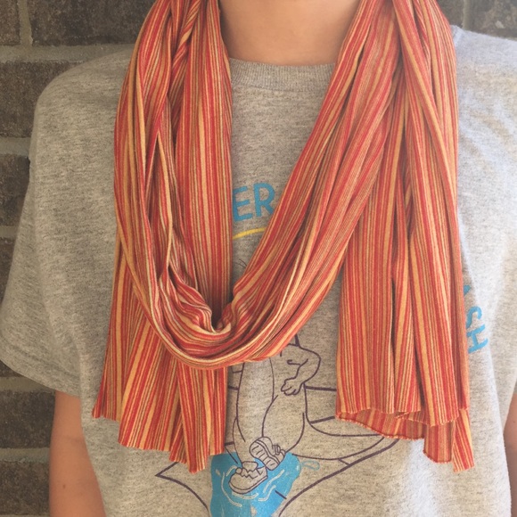 Orange, yellow, and green scarf