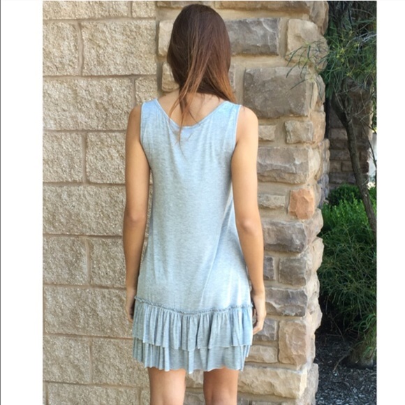 Double Ruffle Shift  Dress - Picture 3 of 4