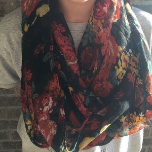 Flower print scarf