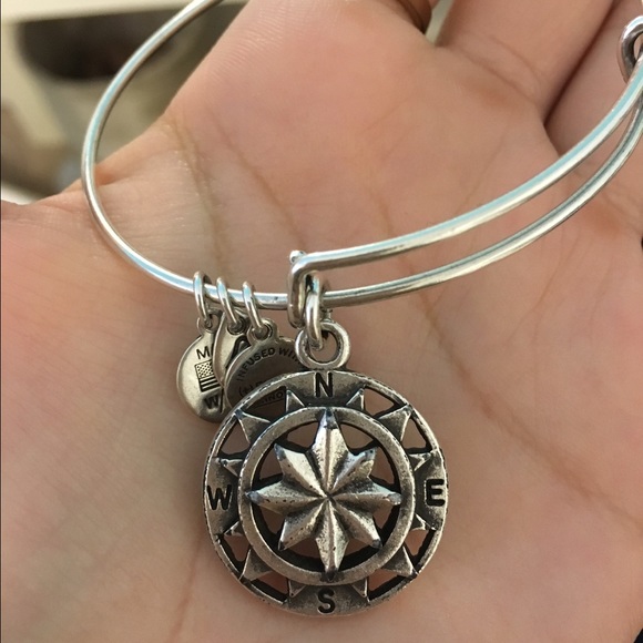 Alex & Ani Compass Charm Bangle