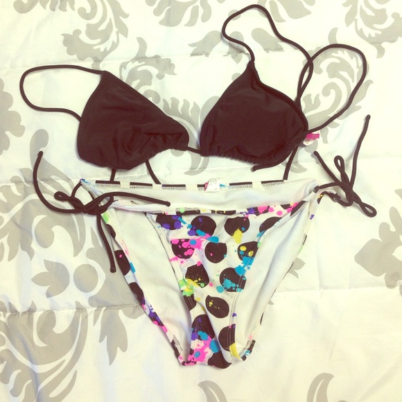 Polka dot bathing suit