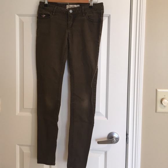 Dark green skinny jeans