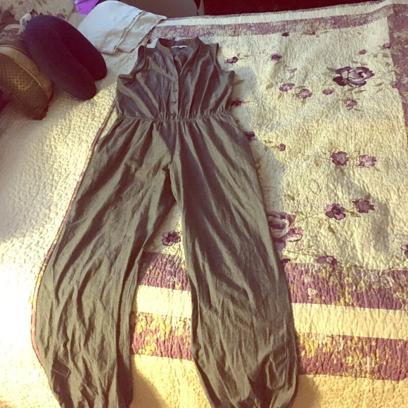 Charlotte Russe Pants - Gray Denim Romper Jumpsuit!!